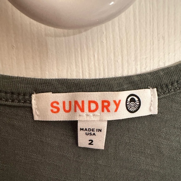 SUNDRY | EVEREVE 2 MED Pine Green Racerback Ruched Tank Dress CLEAN MADE IN USA - Picture 7 of 10